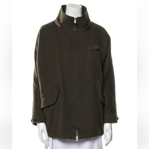 Excellent Condition Vince Olive Green Oversized Cacoon Jacket Sz. XS Wool Blend